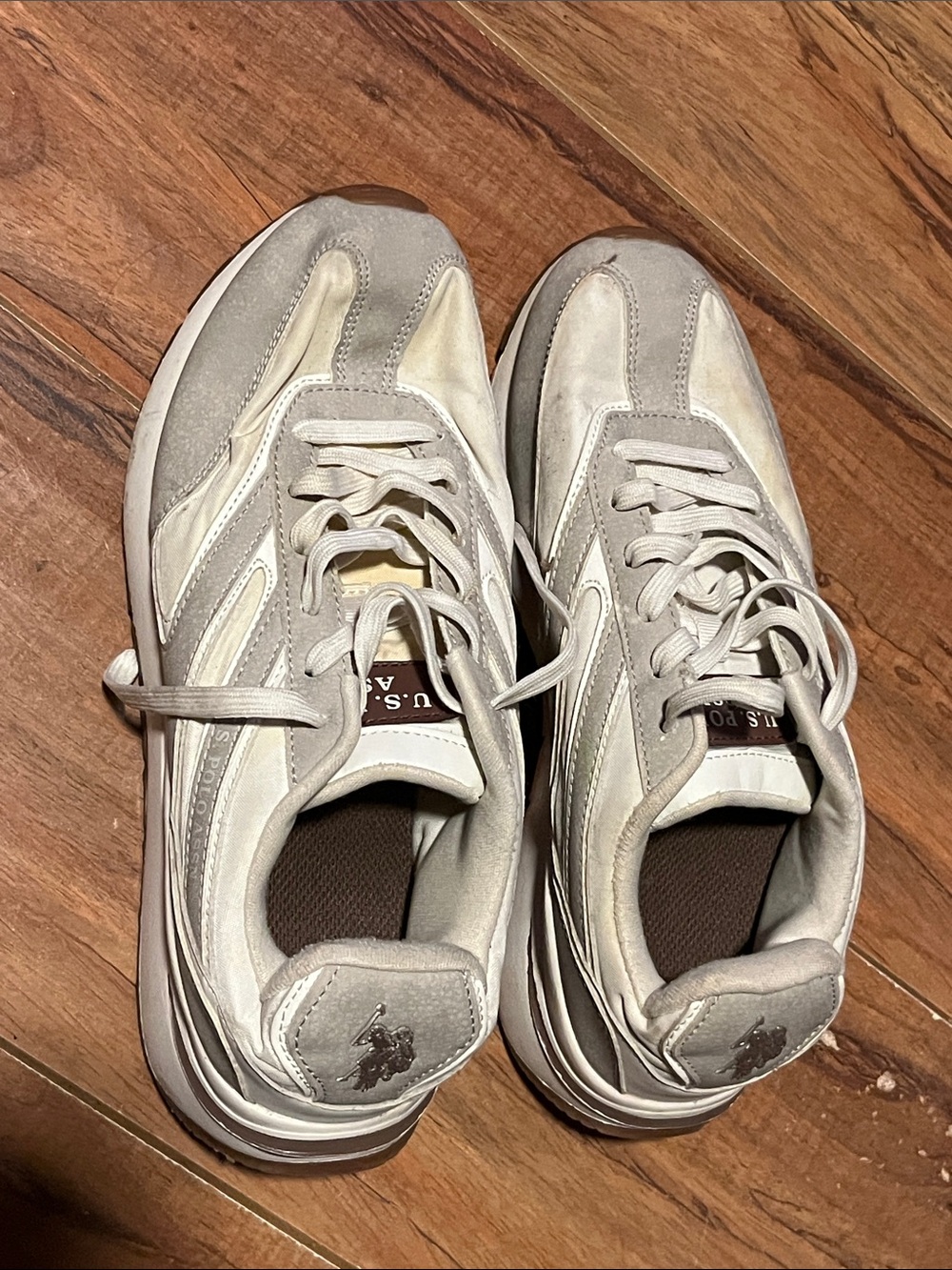 U.S. Polo Assn. Gray and Cream Men's Lace-Up Sneakers